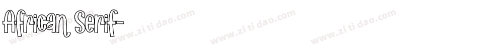 African Serif字体转换